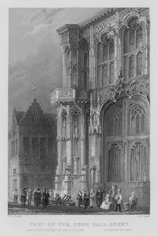 Teil des Rathauses, Gent von William Henry Bartlett