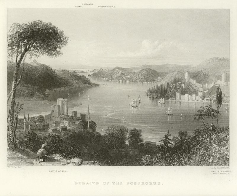 Straße des Bosporus von William Henry Bartlett