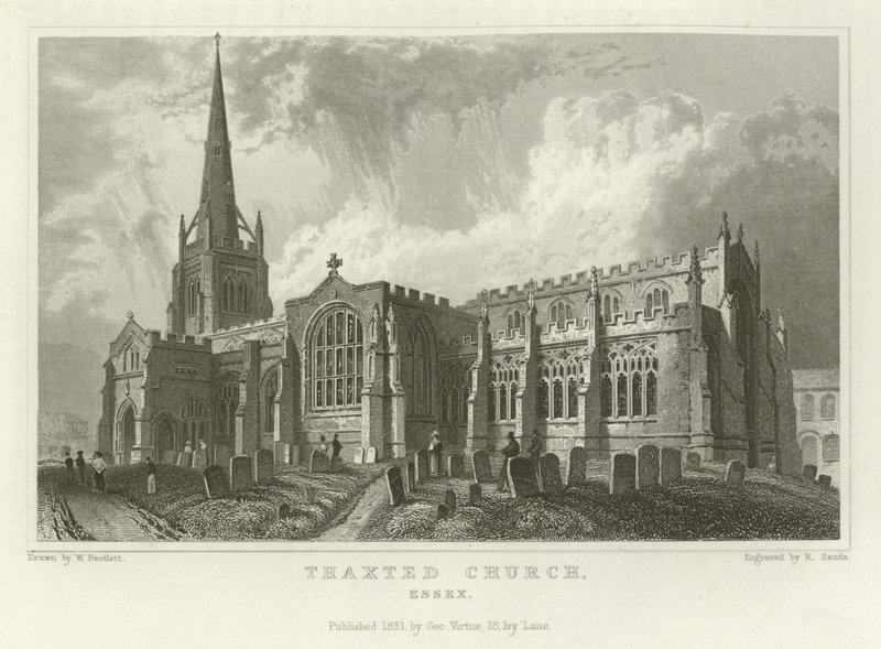 Kirche von Thaxted, Essex von William Henry Bartlett