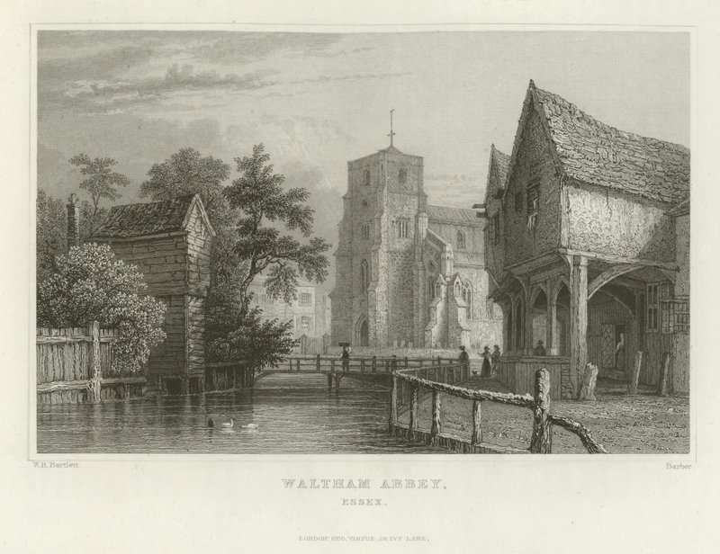 Waltham Abbey, Essex von William Henry Bartlett