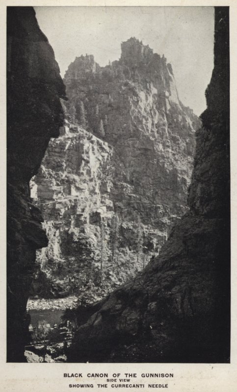 Canyons von Colorado: Schwarzer Canon des Gunnison, Seitenansicht, Currecanti Needle von William Henry Jackson