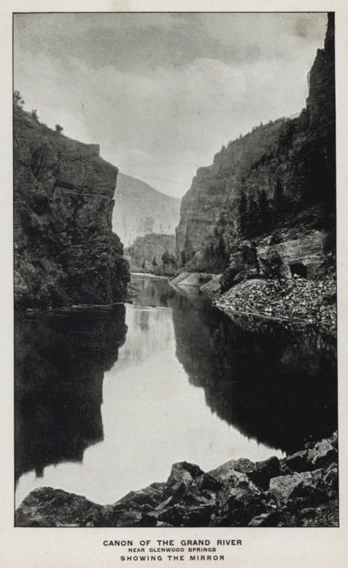 Canyons von Colorado: Canon des Grand River, nahe Glenwood Springs, zeigt den Spiegel von William Henry Jackson