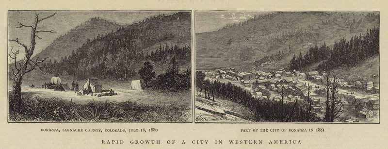 Schnelles Wachstum einer Stadt im Westen Amerikas von William Henry James Boot