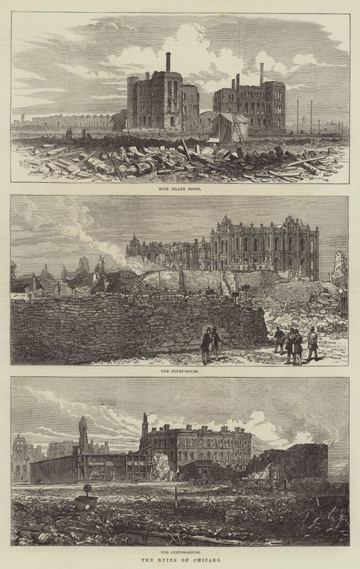 Die Ruinen von Chicago von William Henry Pike