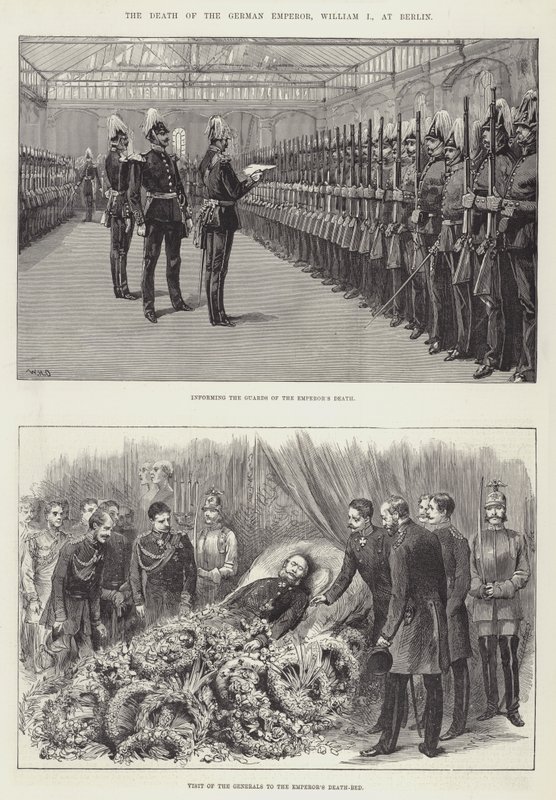Der Tod des deutschen Kaisers Wilhelm I. in Berlin von William Heysham Overend