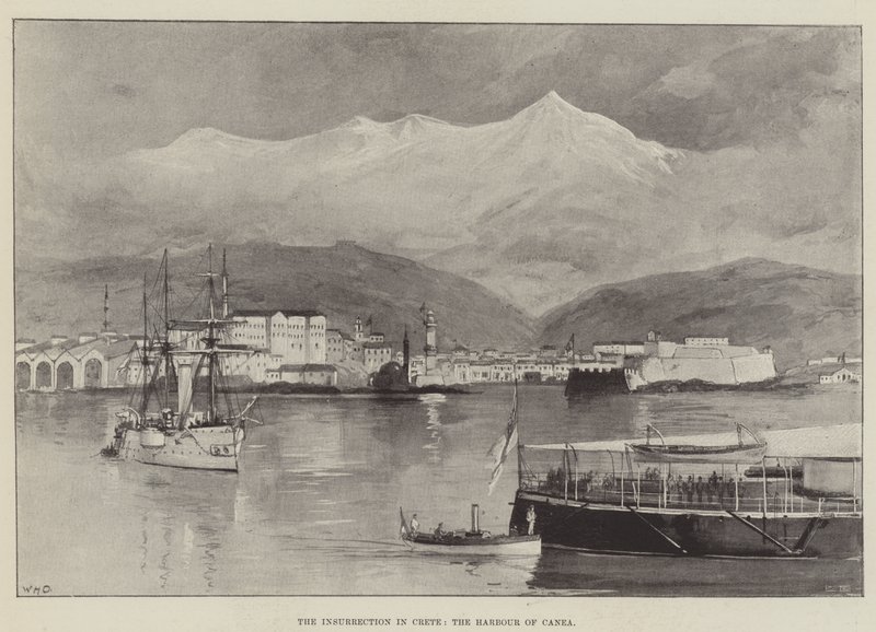 Der Aufstand auf Kreta, der Hafen von Canea von William Heysham Overend