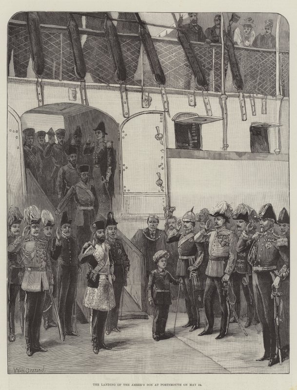 Die Landung des Sohnes des Emirs in Portsmouth am 24. Mai von William Heysham Overend