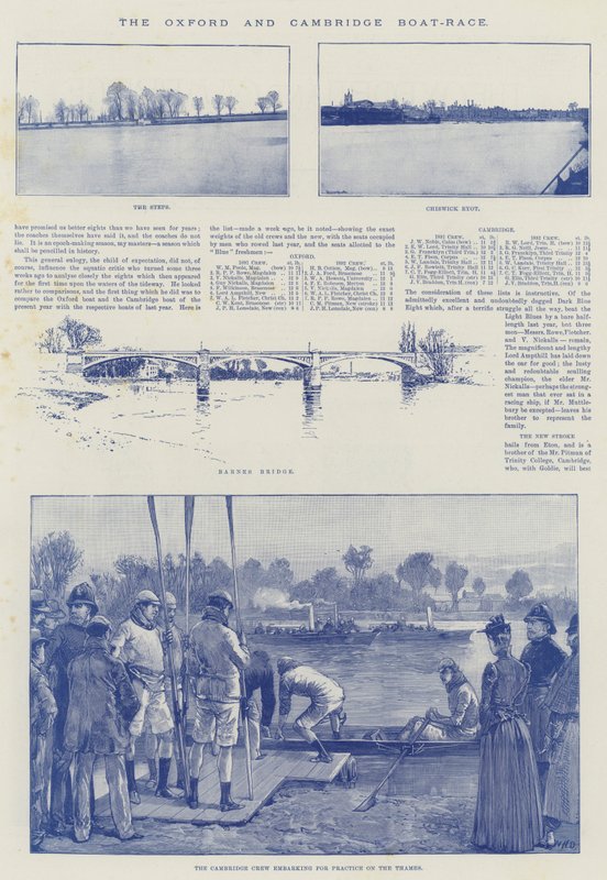 Das Oxford und Cambridge Boot-Rennen von William Heysham Overend