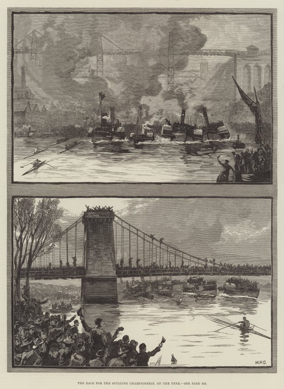 Das Rennen um die Rudermeisterschaft auf dem Tyne von William Heysham Overend