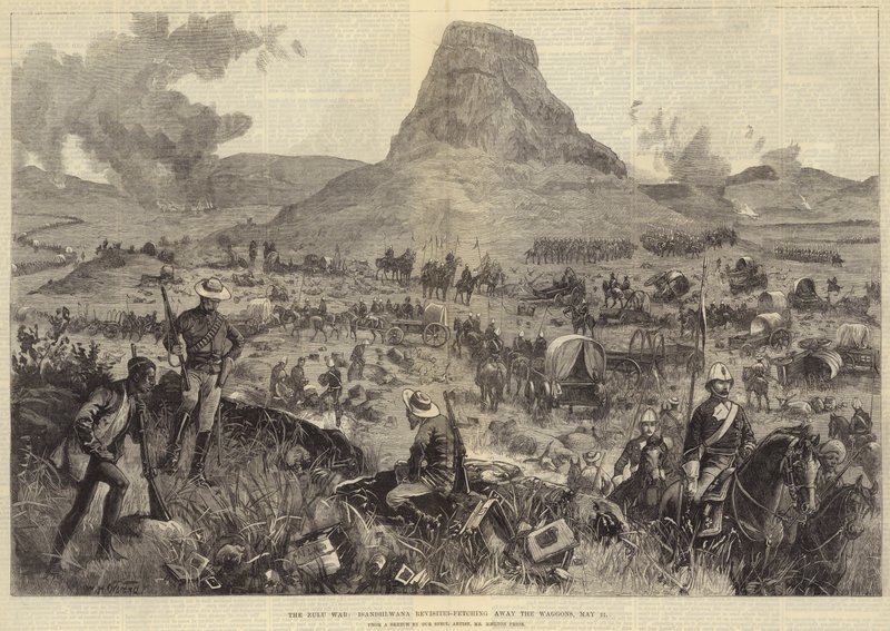 Der Zulukrieg, Isandhlwana erneut besucht, die Wagen holen, 21. Mai von William Heysham Overend