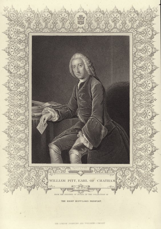 Porträt von William Pitt dem Älteren von William Hoare