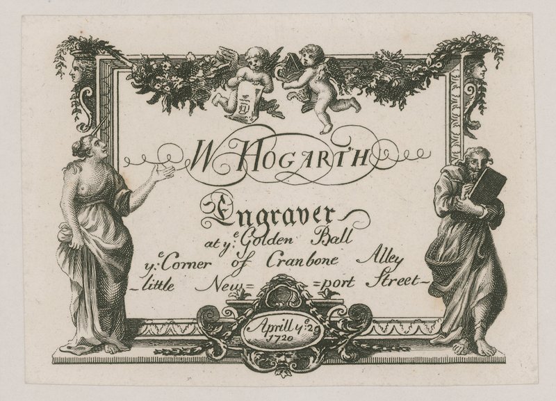 Handelskarte für W Hogarth von William Hogarth