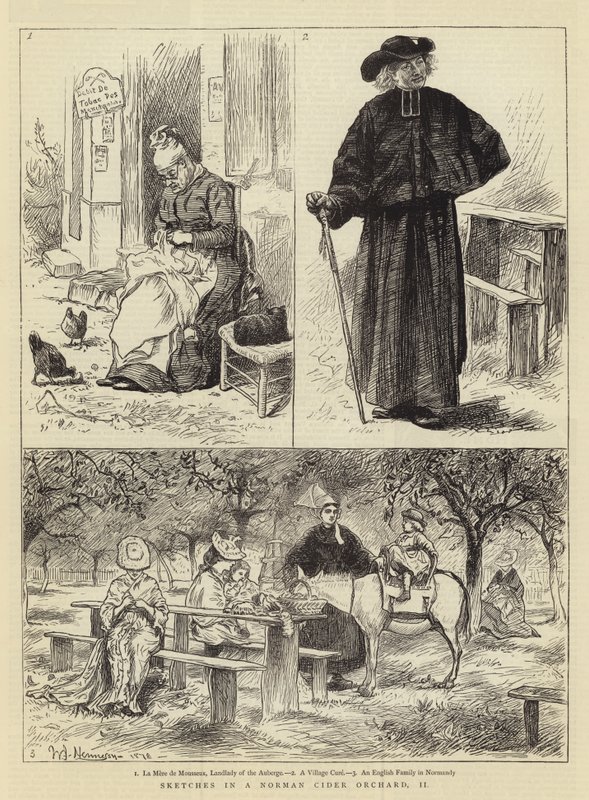 Skizzen in einem normannischen Apfelwein-Orchard, II von William John Hennessy