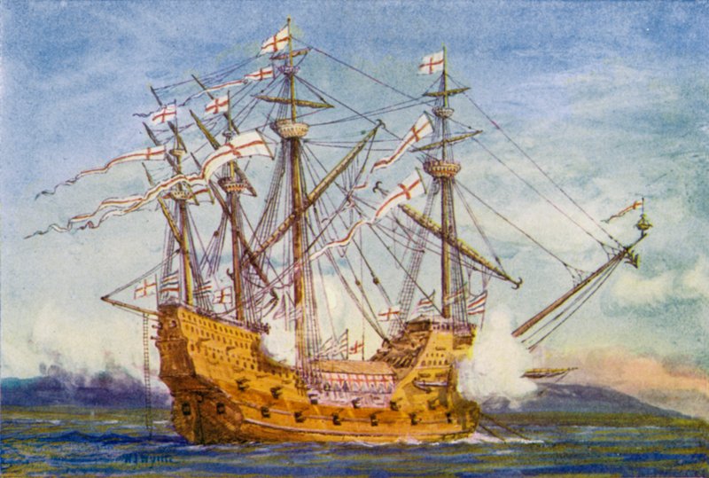Die "Grace De Dieu" von William Lionel (after) Wyllie
