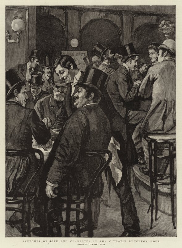 Skizzen von Leben und Charakter in der Stadt, die Mittagspause von William Lockhart Bogle