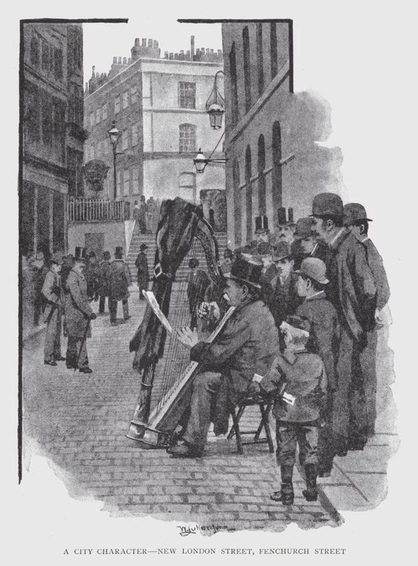 Ein Stadtcharakter, New London Street, Fenchurch Street von William Luker