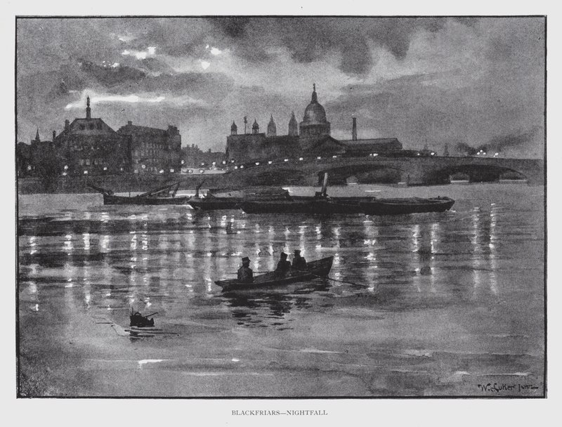 Blackfriars, Einbruch der Nacht von William Luker