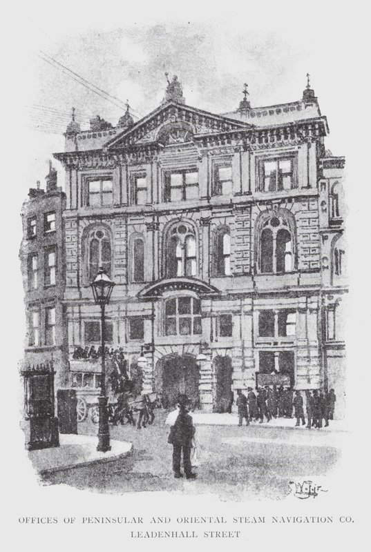 Büros der Peninsular and Oriental Steam Navigation Co, Leadenhall Street von William Luker