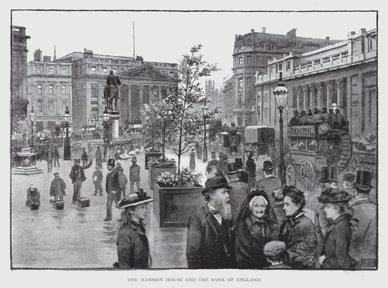 Mansion House und die Bank of England von William Luker