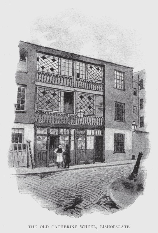 Das alte Catherine Wheel, Bishopsgate von William Luker