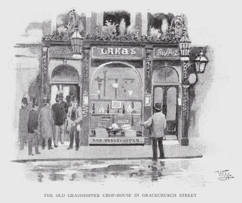 Das alte Grasshopper Chop-House in der Gracechurch Street von William Luker
