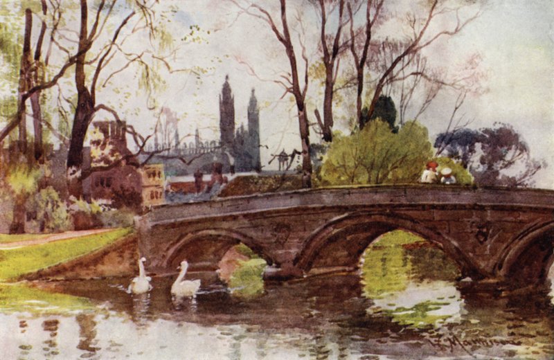Trinity Bridge, Kings College Kapelle in der Ferne von William Matthison