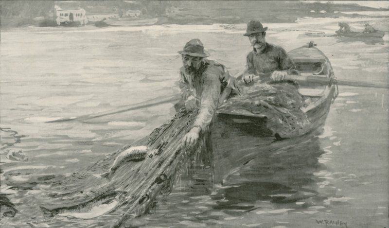 Lachsfischen am Fraser River, British Columbia von William Rainey
