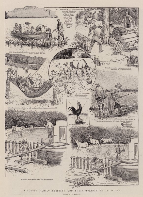 Eine schottische Familie Robinson und ihr Urlaub auf einer Insel von William Ralston