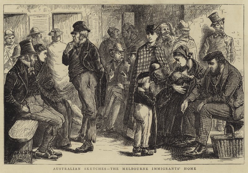 Australische Skizzen, das Melbourne Immigrantenheim von William Ralston
