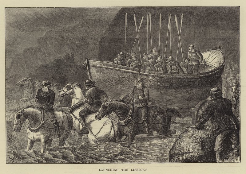 Das Rettungsboot zu Wasser lassen von William Ralston