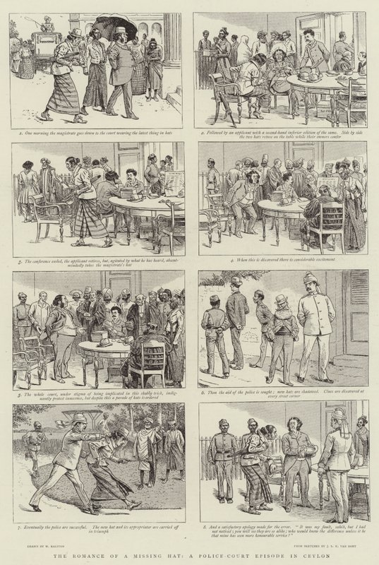 Die Romanze eines verlorenen Hutes, eine Polizeigerichtsepisode in Ceylon von William Ralston
