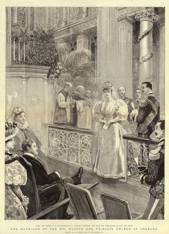 Die Hochzeit des Herzogs von Aosta und Prinzessin Helene von Orleans von William Small
