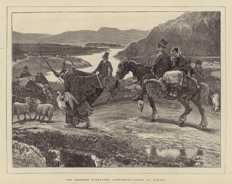 Die westlichen Highlands, Connemara, auf dem Weg zum Markt von William Small