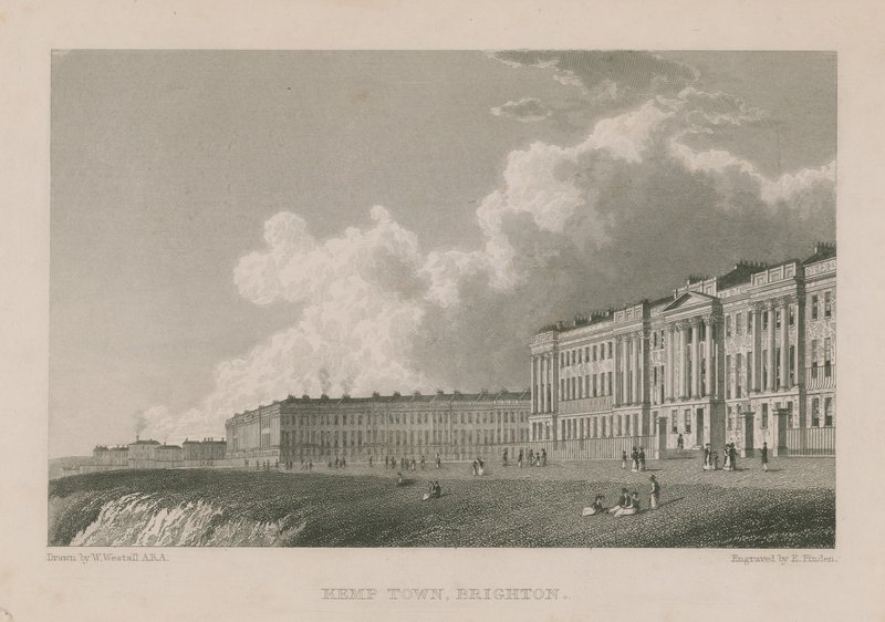 Gesamtansicht von Kemp Town in Brighton von William Westall