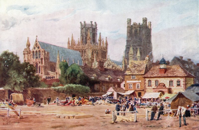 Ely, der Marktplatz von William Wiehe Collins