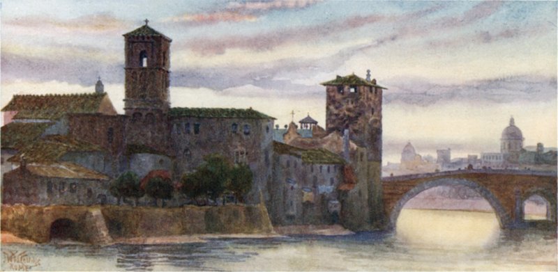 Rom. Die Insel S. Bartolomeo von William Wiehe Collins