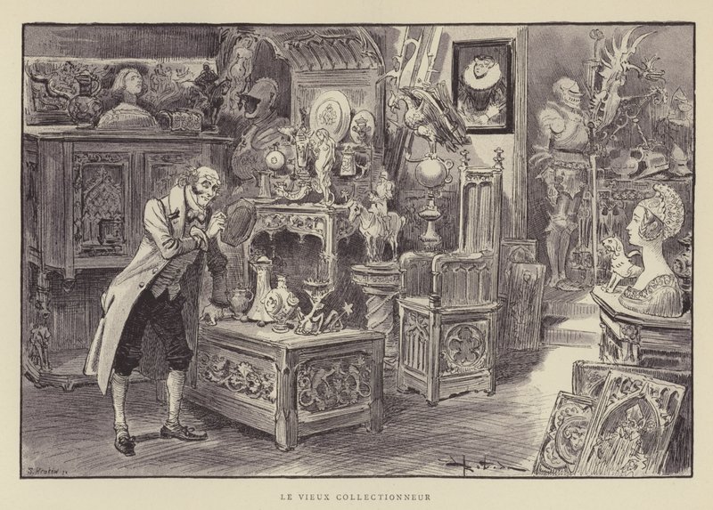 Der alte Sammler von after Albert Robida