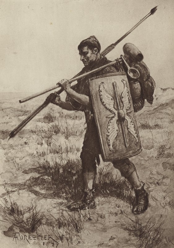 Der Impeditus oder voll ausgerüstete Fußsoldat von after Amedee Forestier