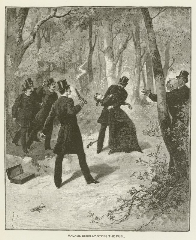 Madame Derblay stoppt das Duell von after Emile Antoine Bayard