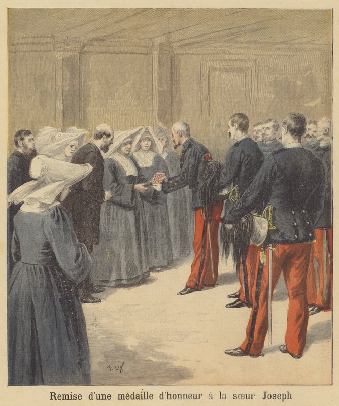 Verleihung einer Medaille an Schwester Joseph von after Frederic Theodore Lix