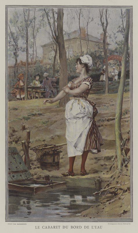 Das Wirtshaus am Wasser von after Frederik Hendrik Kaemmerer