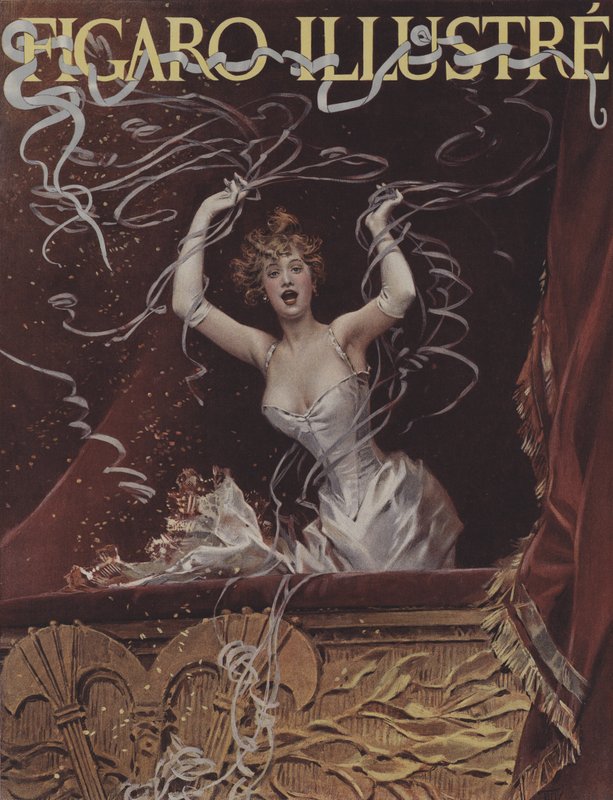 Les Serpentins (Streamers). Titelblatt von Le Figaro Illustre, März 1894 von after Frederik Hendrik Kaemmerer