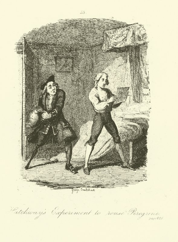 Illustration für Peregrine Pickle von Tobias Smollett von after George Cruikshank