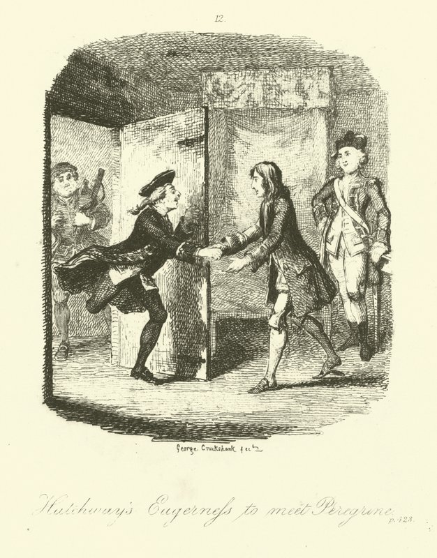 Illustration für Peregrine Pickle von Tobias Smollett von after George Cruikshank