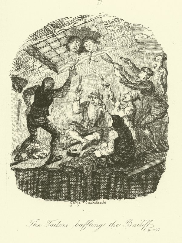 Illustration für Peregrine Pickle von Tobias Smollett von after George Cruikshank