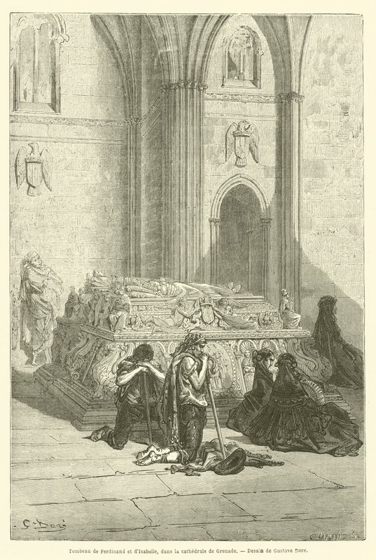 Grab von Ferdinand und Isabella in der Kathedrale von Granada von Gustave after Dore