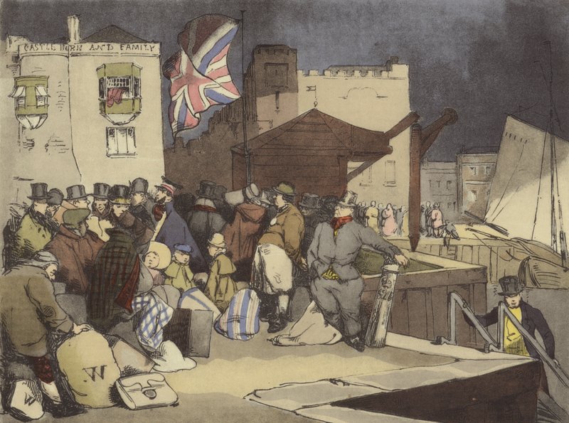 Ein Hafen im Süden von after Henri Bonaventure Monnier