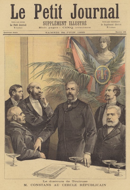 Rede von Jean Antoine Ernest Constans im Cercle Republicain in Toulouse von after Henri Meyer
