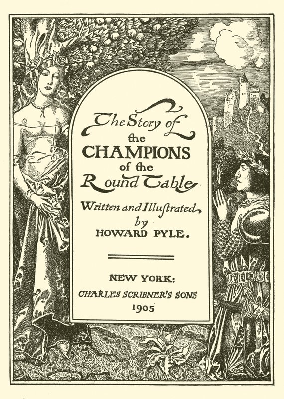 Titelseite von Die Geschichte der Champions der Tafelrunde von after Howard Pyle