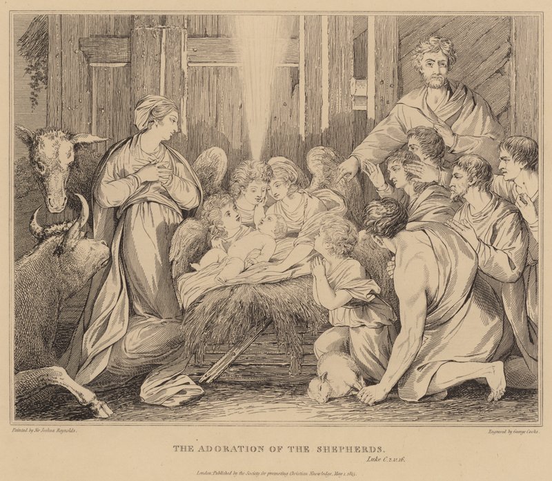 Die Anbetung der Hirten, Lukas von after Joshua Reynolds